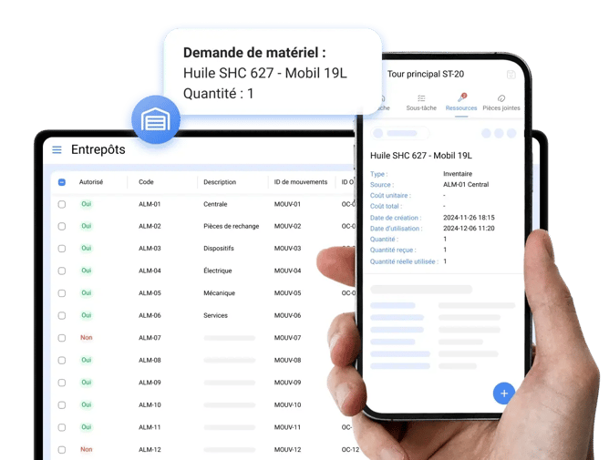 Optimisez vos inventaires et la disponibilité des pièces