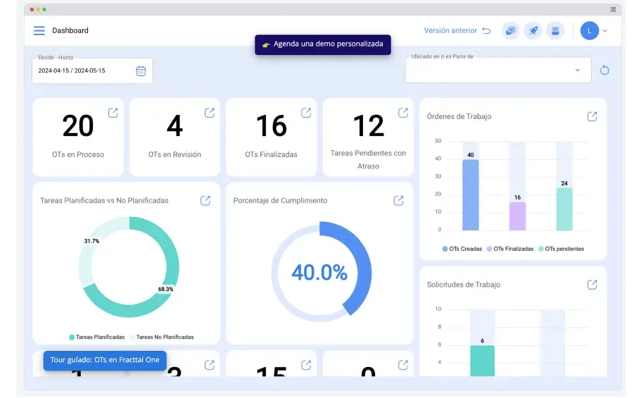 El control operativo empieza por el mantenimiento