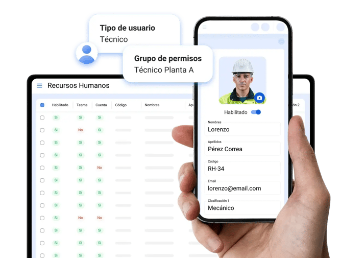 Gestión de usuarios y rrhh