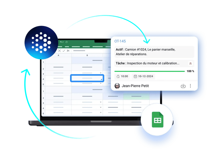 Google Sheets et Fracttal, synchronisés sur une seule source de vérité