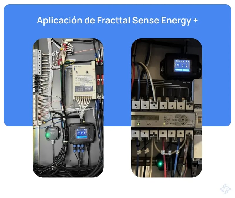 El sensor Fracttal energy + monitorea parámetros en tiempo real de la red eléctrica como tensión, voltaje, corriente, factor de potencia, así como otros parámetros en la red eléctrica.