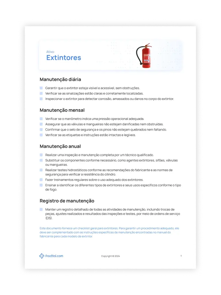 Checklist Extintores