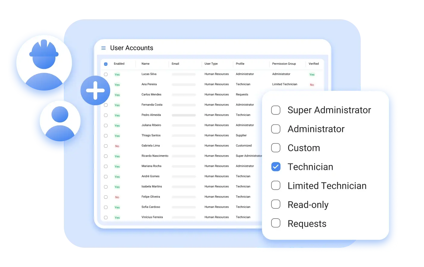Set up as many profiles as you need