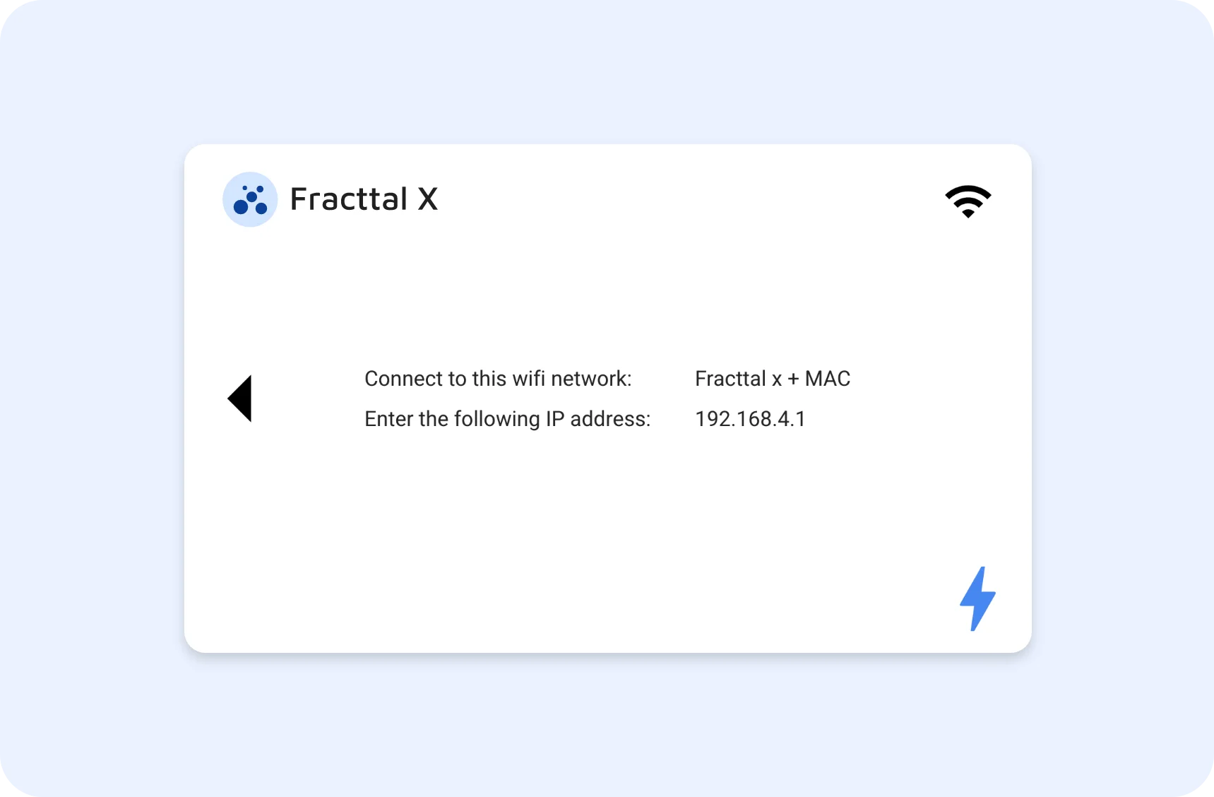 Status da conexão Wi-Fi