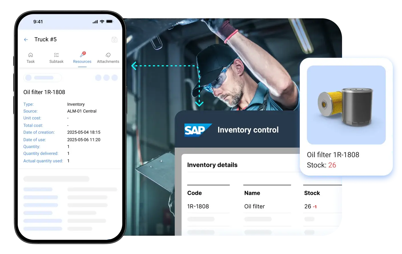 Connect field work with the office