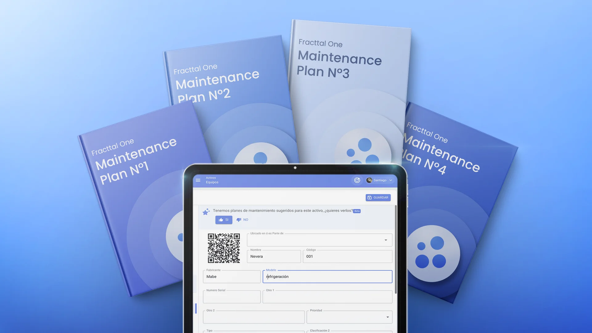 Dashboard de Fracttal One con diferentes planes de mantenimiento asociados