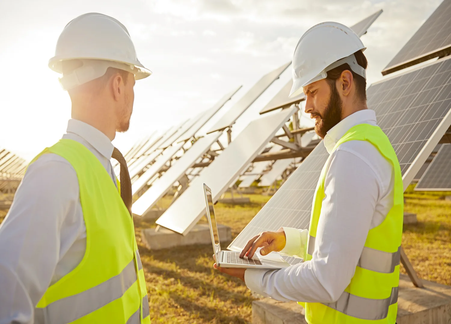 maintenance manager and technician checking work orders with the help of a WO software