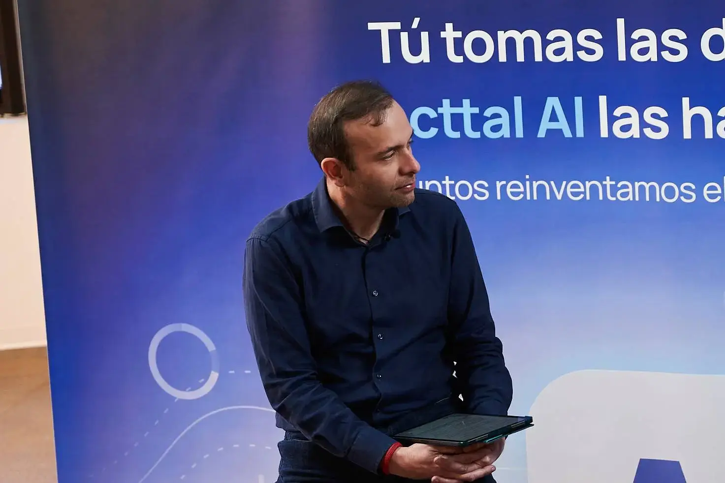 Christian Struve en un evento sobre Fracttal AI en Marzo de 2025