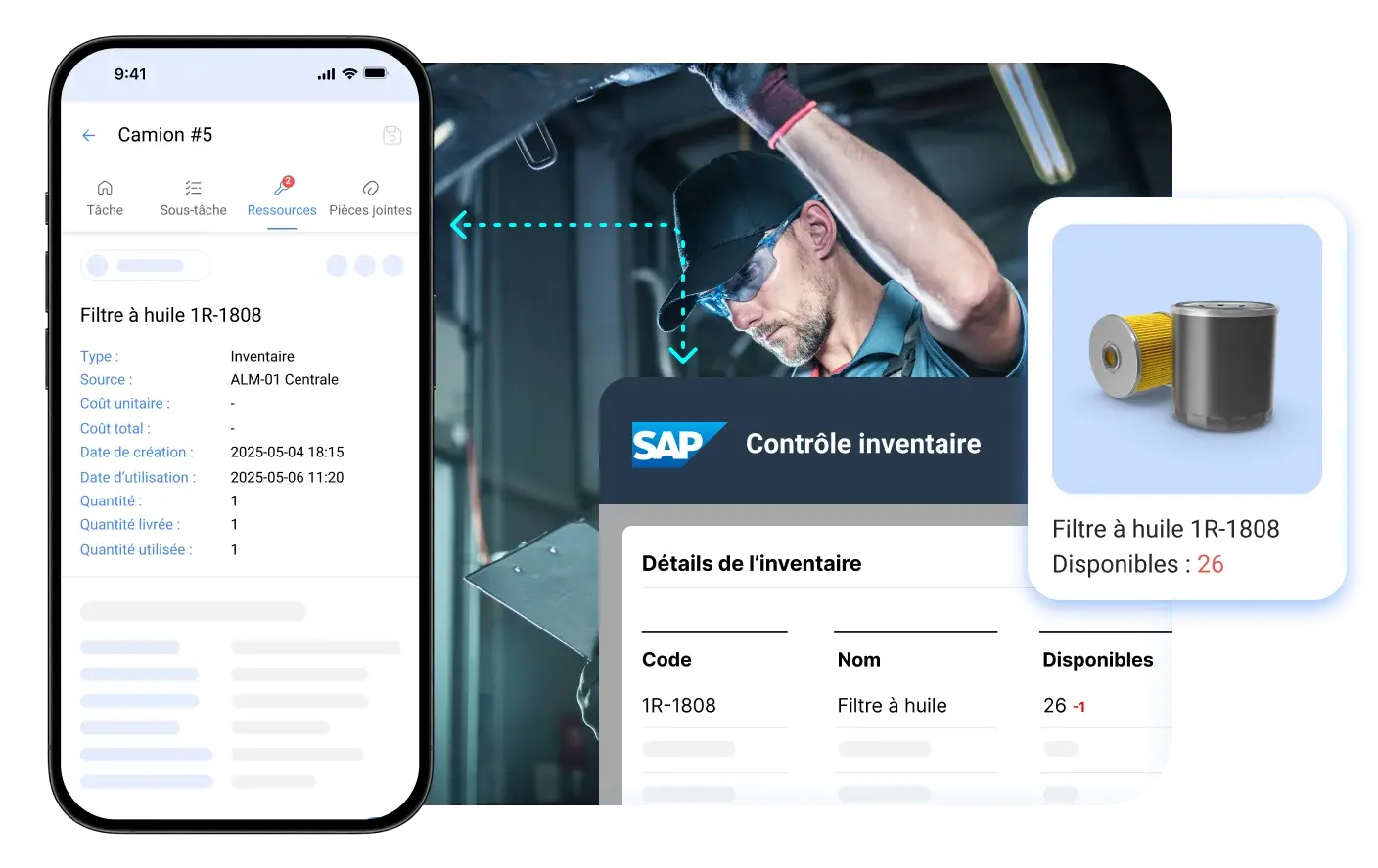 Connectez le terrain avec le bureau