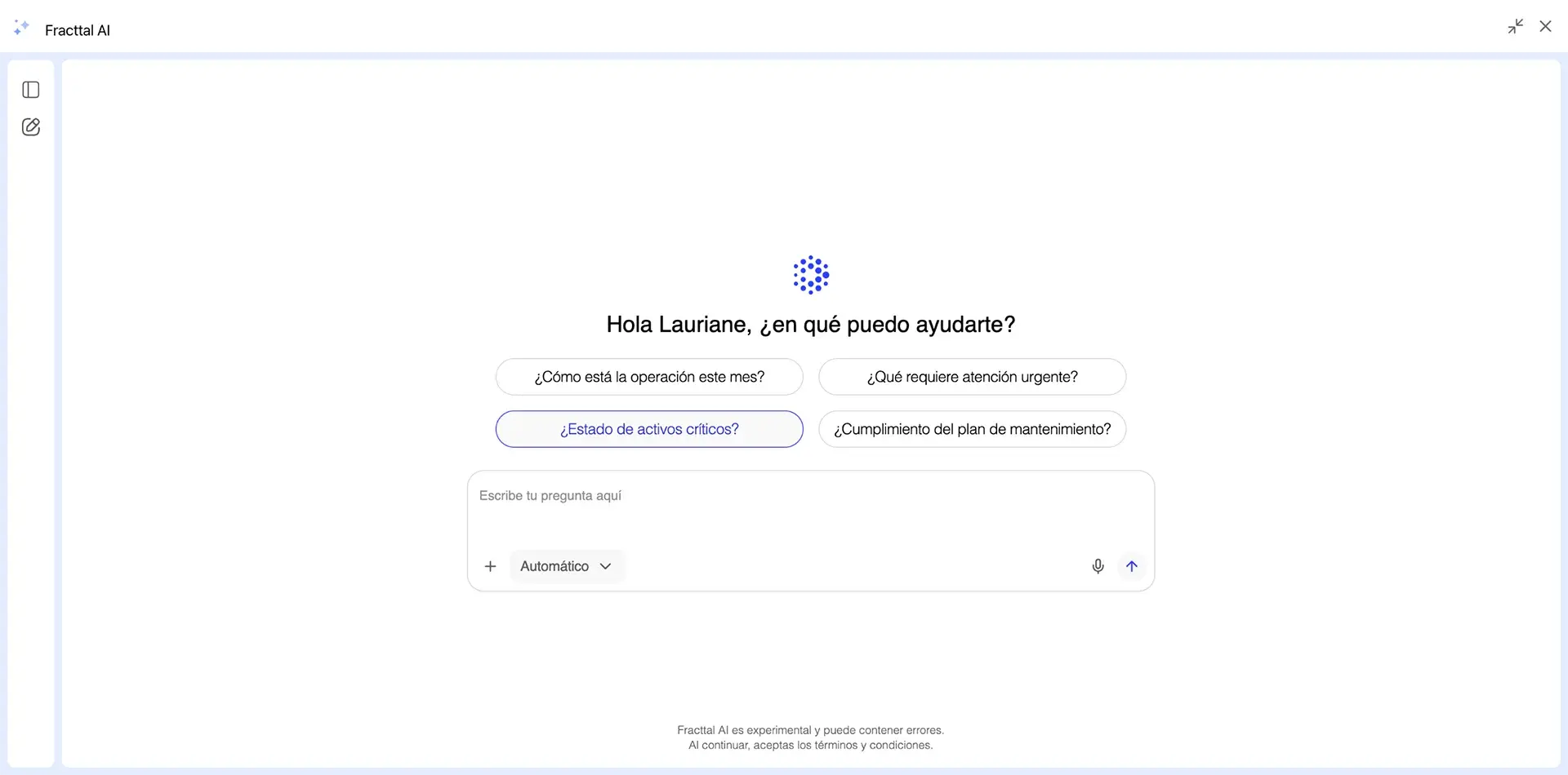 Crea una planta completa con activos y planes de mantenimiento
