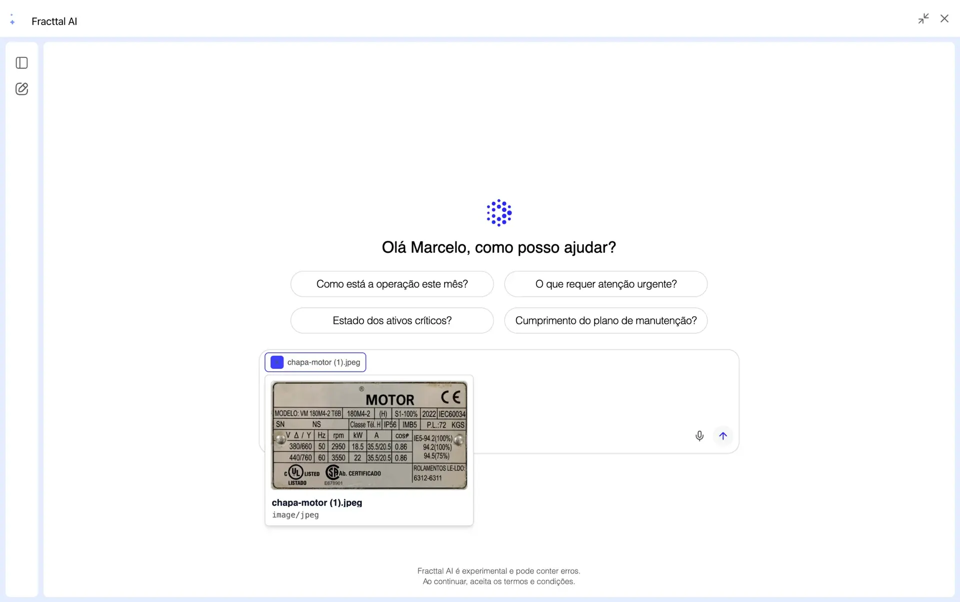 Cadastre um ativo e configure até a primeira intervenção